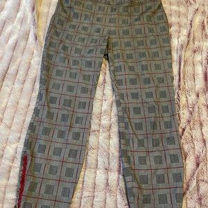 Cute pull on pants (ankle) with zipper on legs.